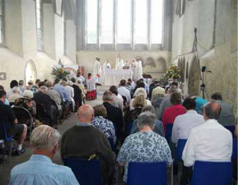 Mass at former Franciscan church